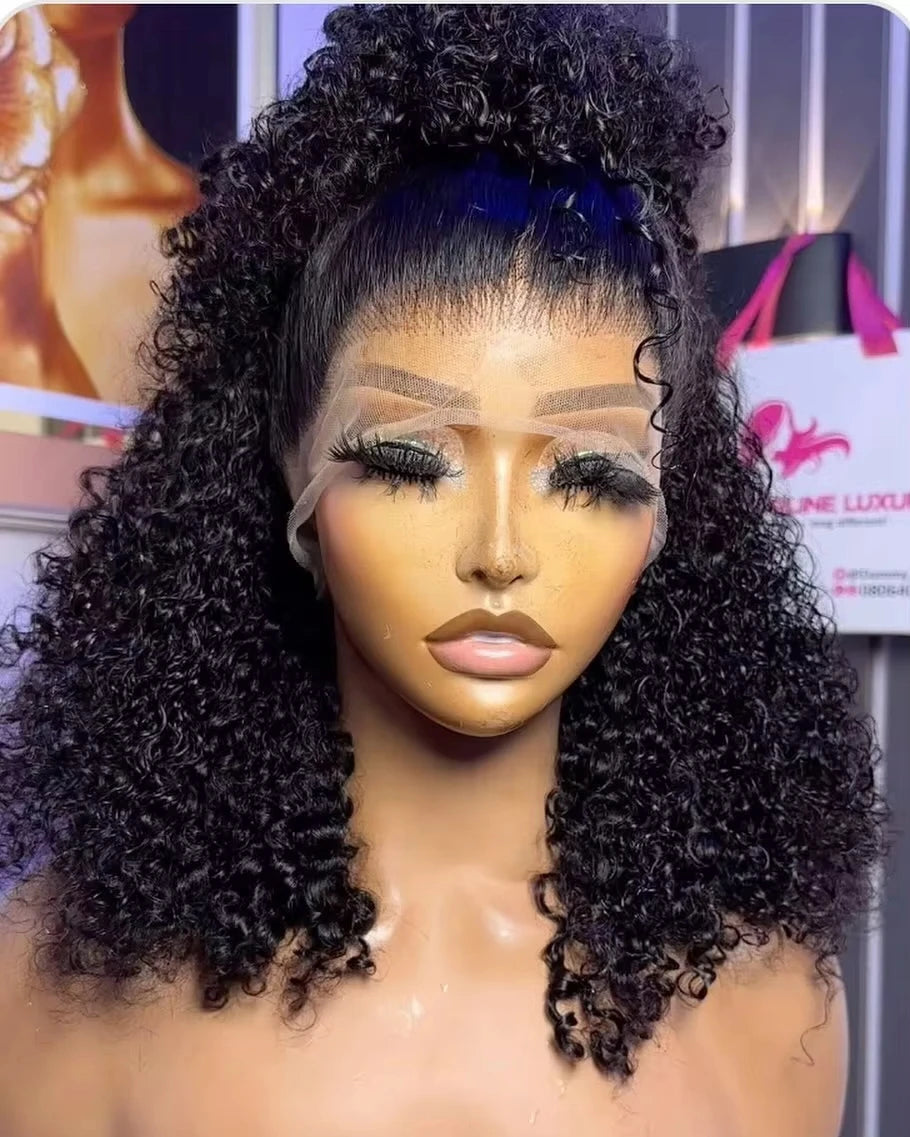 Short Bob Curly 13x6 HD Lace Frontal Wigs Glueless Human Hair Afro Curly 13x4 HD Lace Front Human Hair Brazilian 5x5 Closure Wig