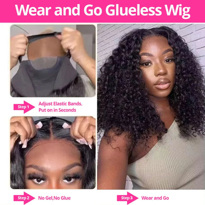 Short Bob Curly 13x6 HD Lace Frontal Wigs Glueless Human Hair Afro Curly 13x4 HD Lace Front Human Hair Brazilian 5x5 Closure Wig